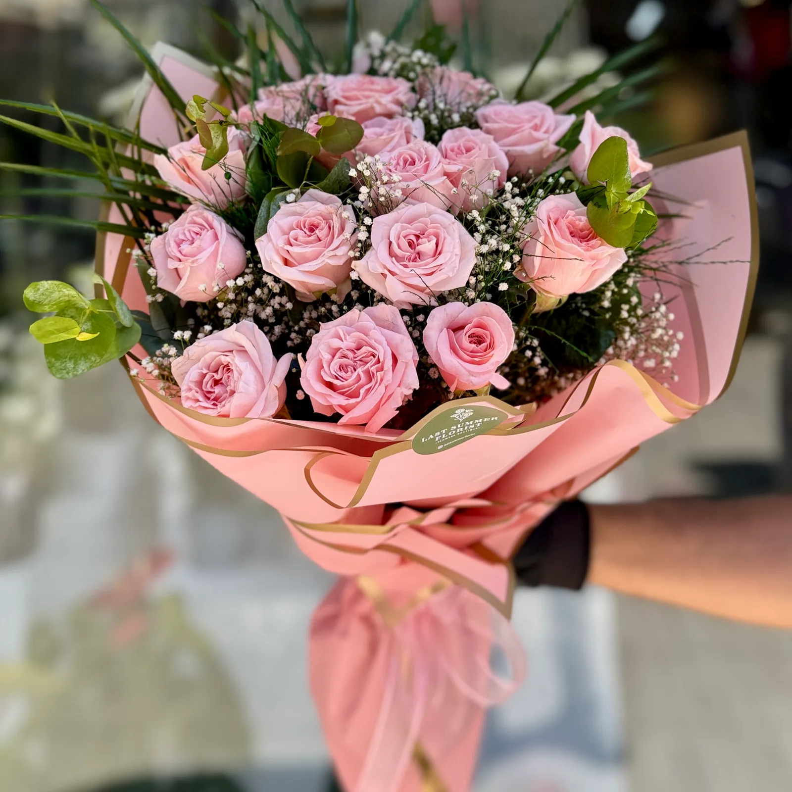 Pembe Gül Buketi 19 lu